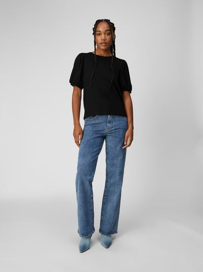 OBJJAMIE S/S TOP NOOS Sort