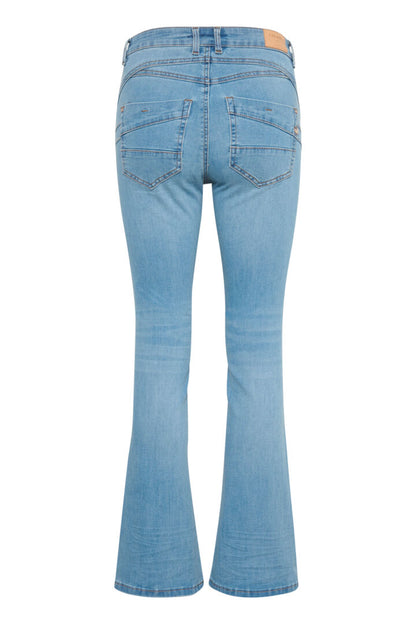 AMALIE BOOTCUT JEANS SHAPE FIT Lyseblå
