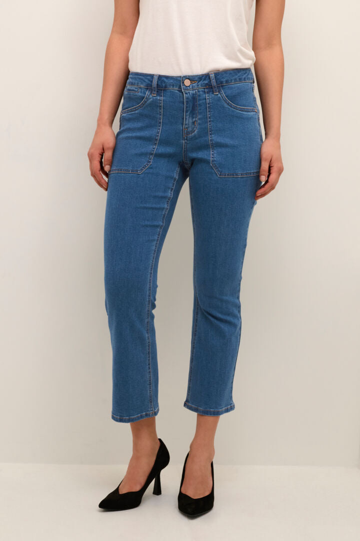 CRLone Jeans 7/8 bootcut- Coco Fit Jeansblå