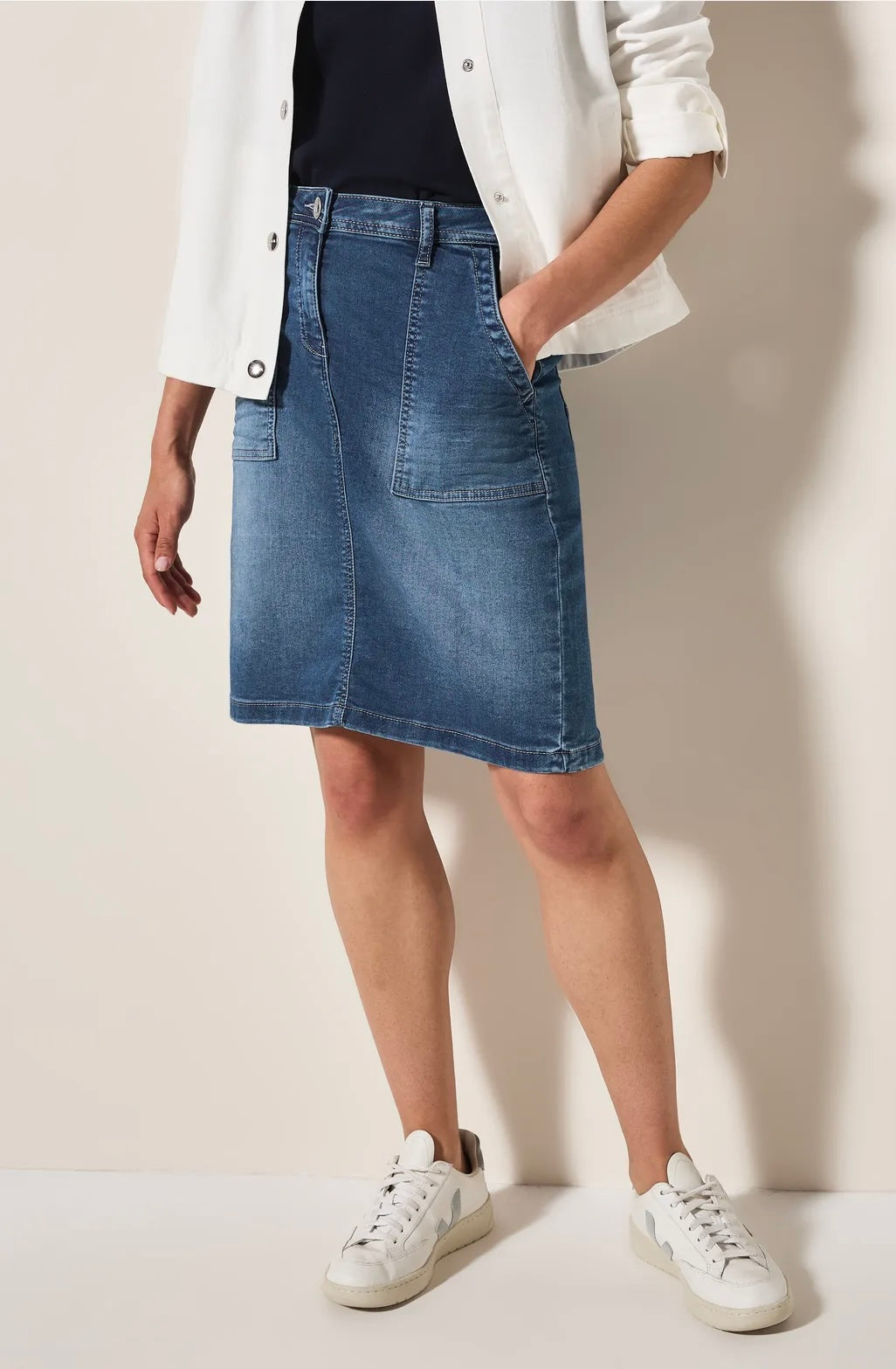 DENIM SKIRT JOG Blå
