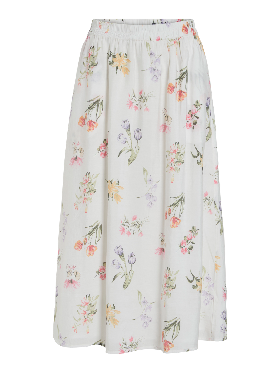 VIEDNANA FIR MIDI SKIRT/LN Klar Hvit