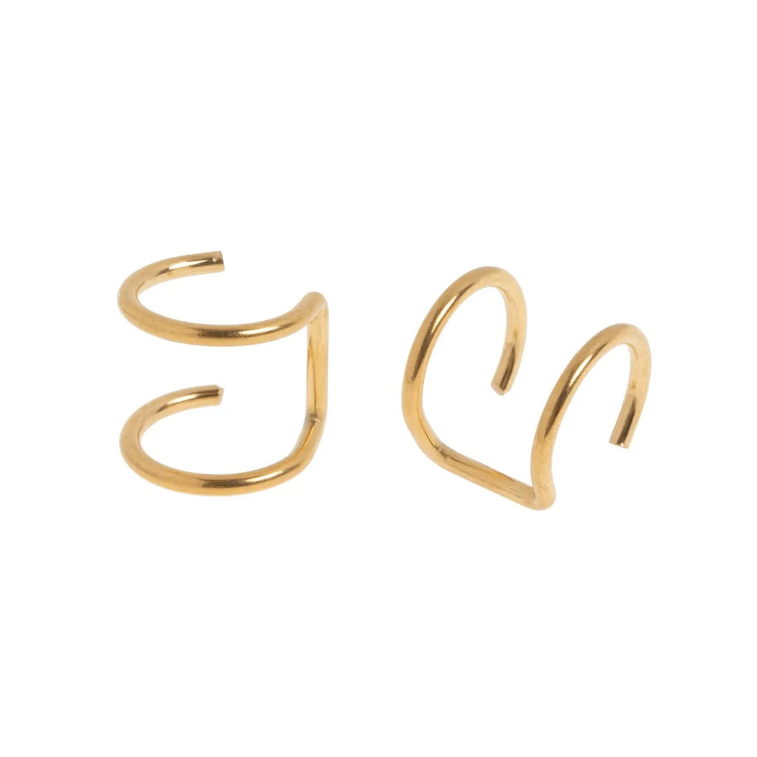 Uli - Double Ring Earcuff Stainless Steel - Gold