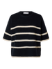 SLFMALINE-LILIANA 2/4 KNIT O-NECK NOOS Mørkeblå