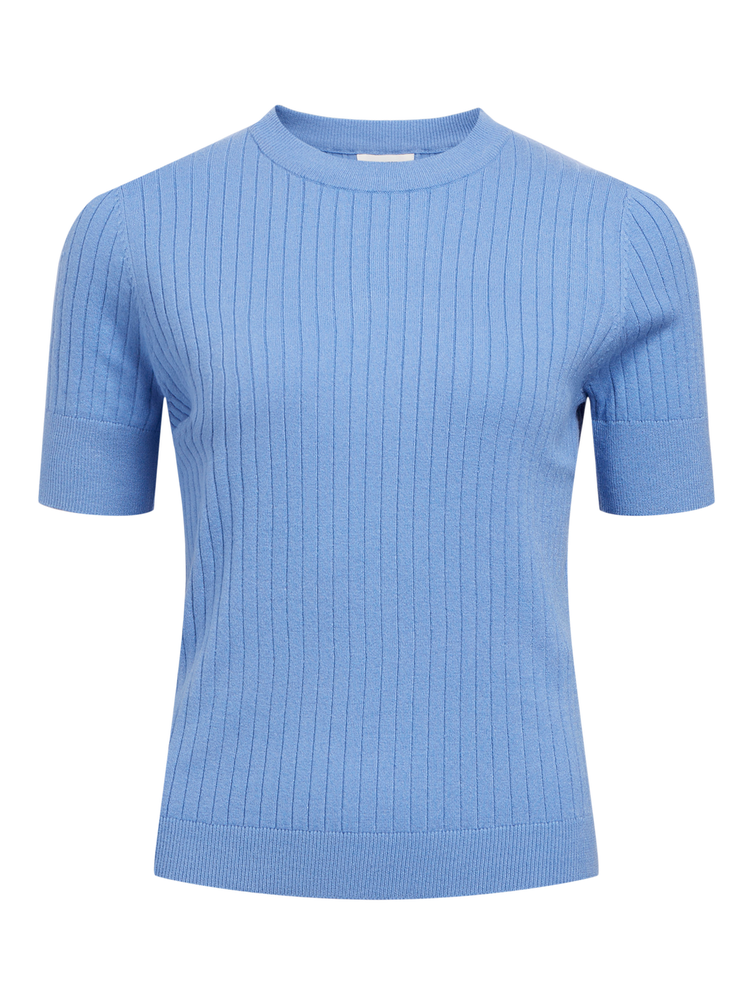 OBJNOELLE S/S KNIT T-SHIRT NOOS Mellomblå