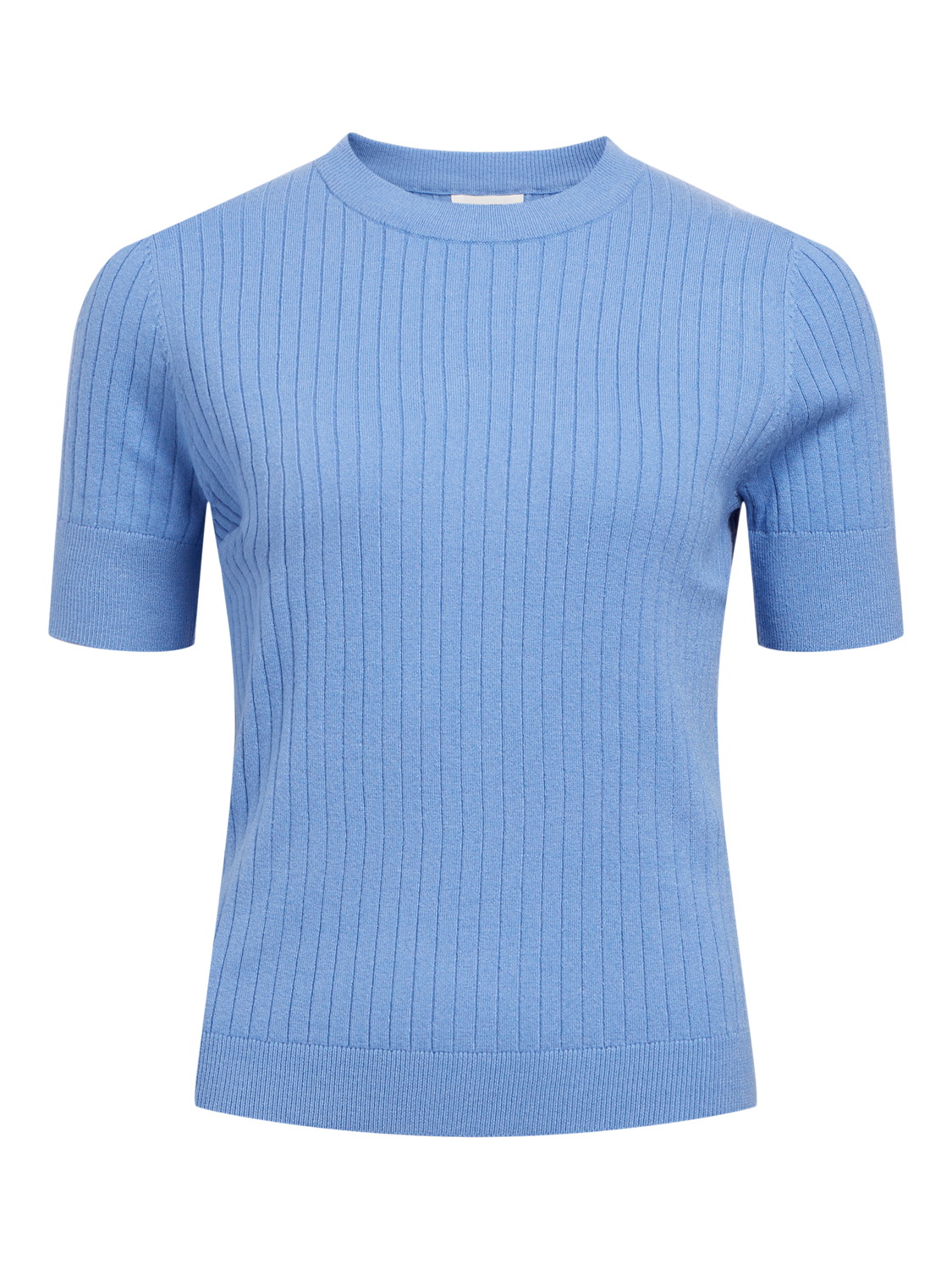OBJNOELLE S/S KNIT T-SHIRT NOOS Mellomblå