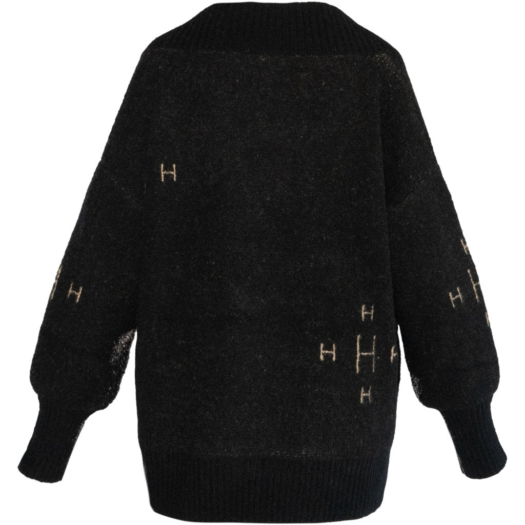 FAM V-neck Sweater Svart