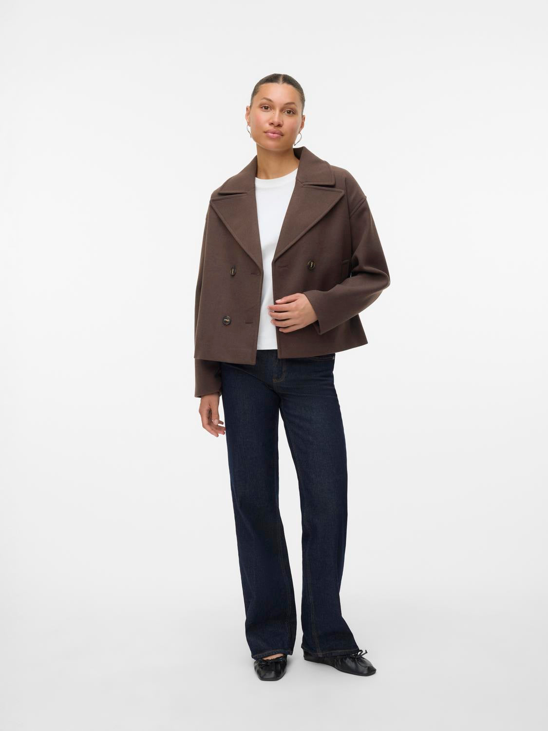 Vmvinceline Short Jacket Noos Mellombrun