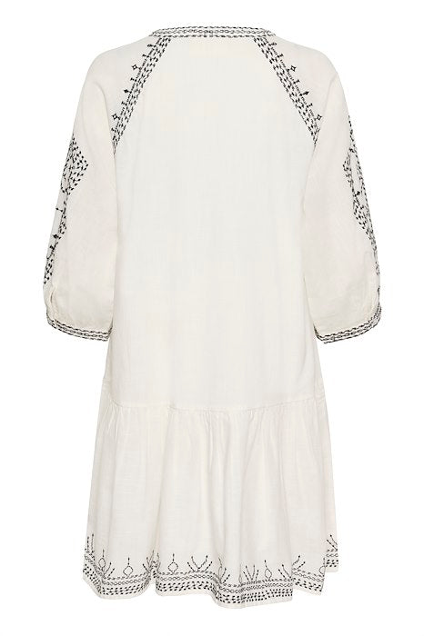 CRSara Dress Marshmallow Black Emb