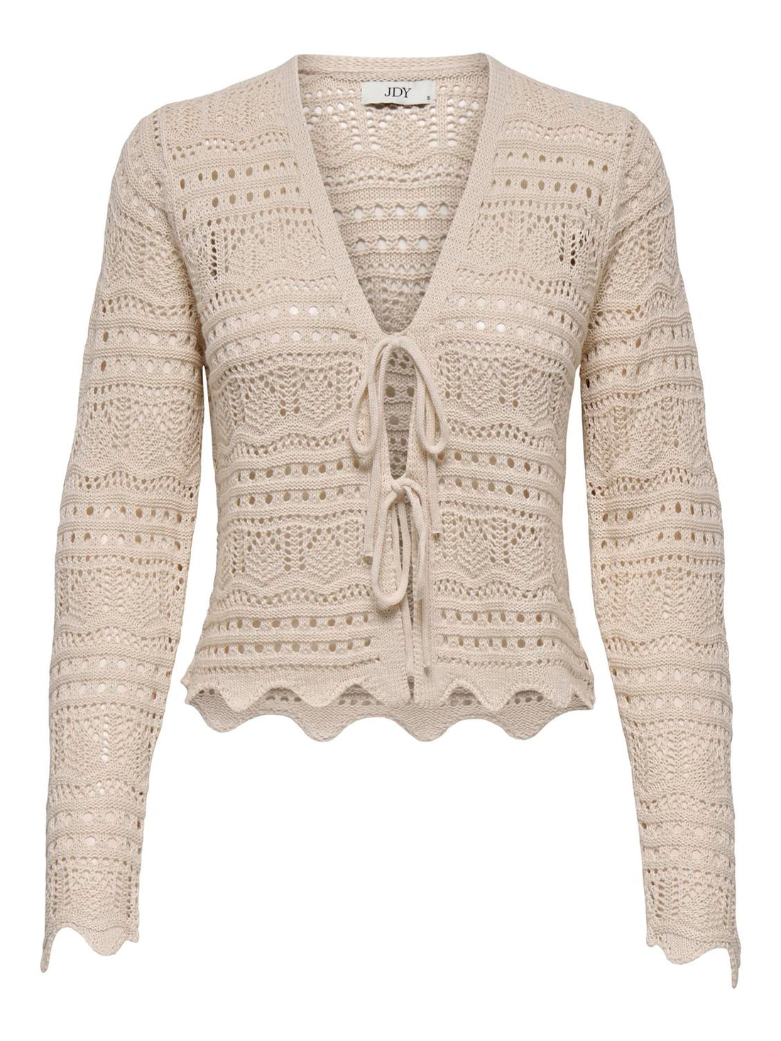 JDYSUN LAY L/S V-NECK TIE CARDIGAN KNT Beige