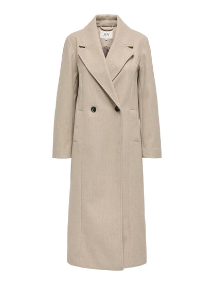 JDYVIOLA X-LONG COAT OTW HAB Lysebrun