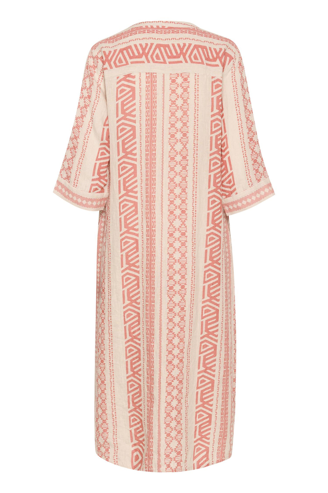 CRBellis Caftan Dress Ethnic Geo Porcelain Rose