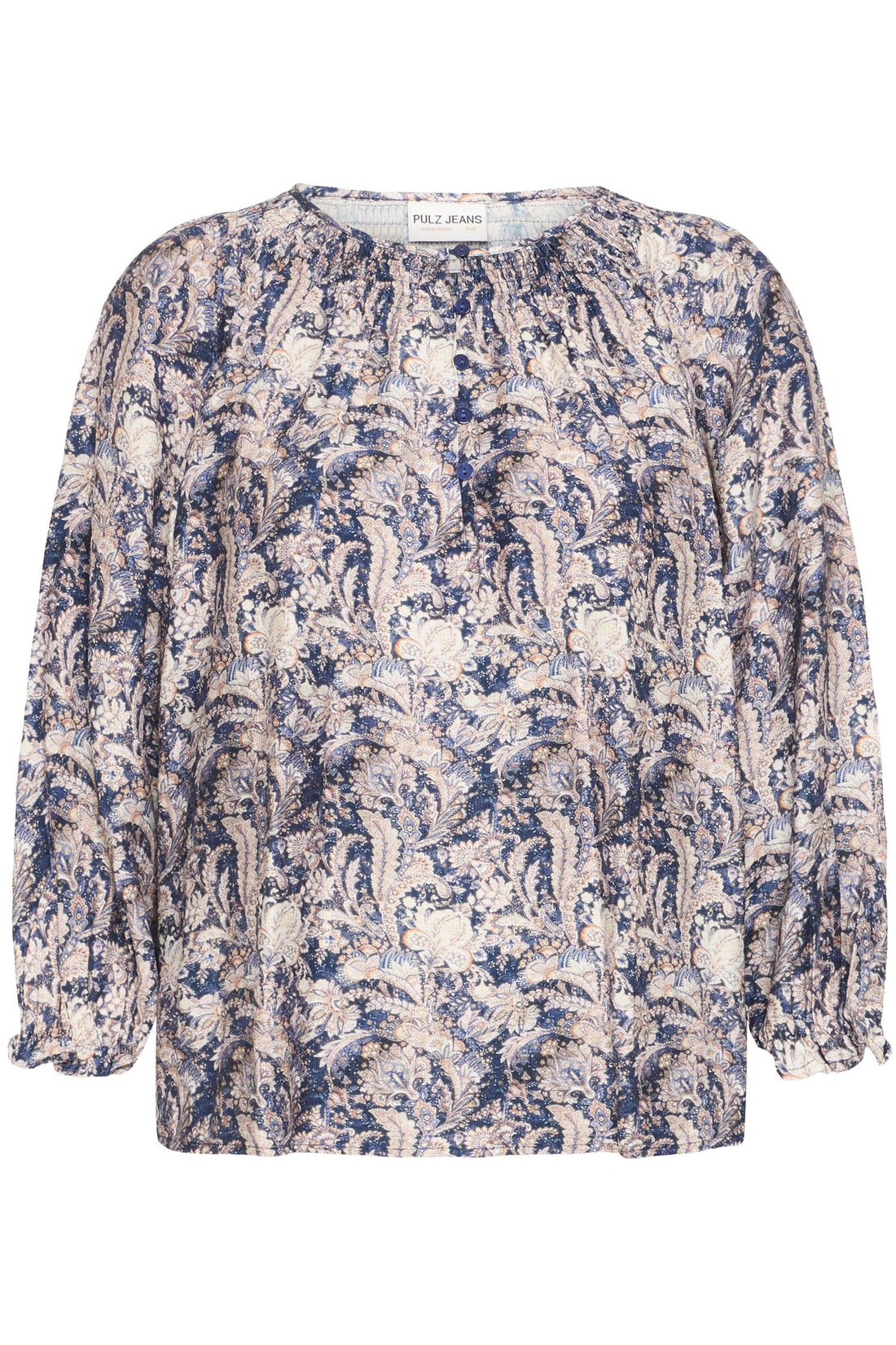 Pzpernille Blouse Dark Blue Paisley Printed