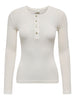 JDYSUMA RIB L/S WOOLBLEND PLCK TOP JRS Hvit