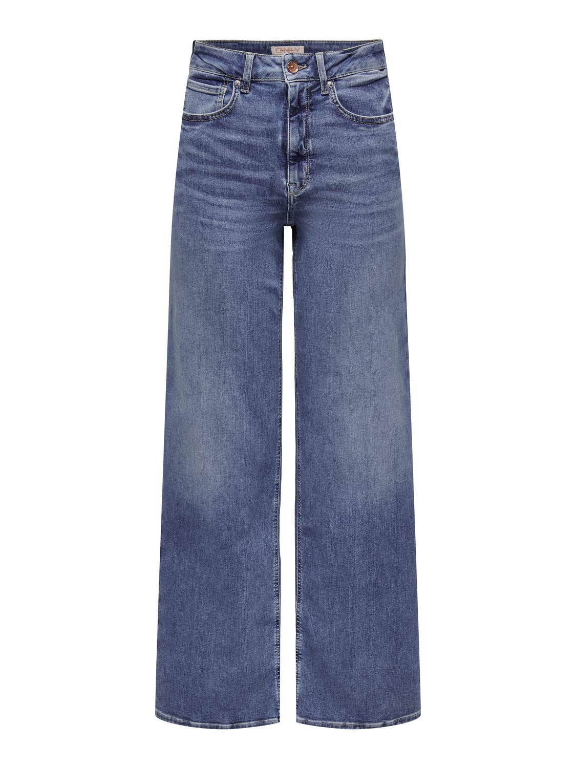 ONLMADISON BLUSH HW WIDE DNM DOT372 NOOS Mellomblå