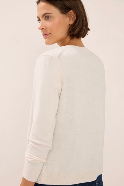 NOS  button cardigan Lys Beige