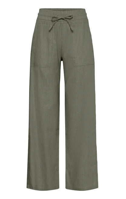 PZluca pant full lengte, wide leg Oliven