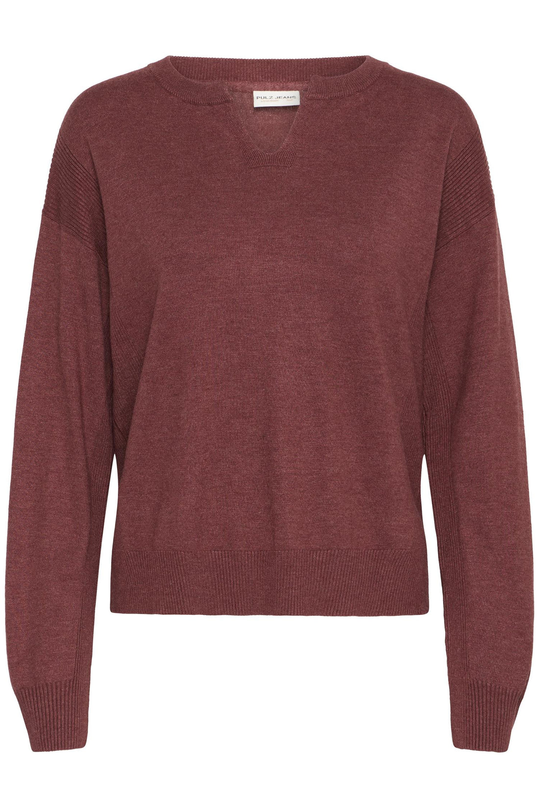Pzsara Vneck Pullover Spiced Apple Melange