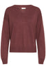 Pzsara Vneck Pullover Spiced Apple Melange
