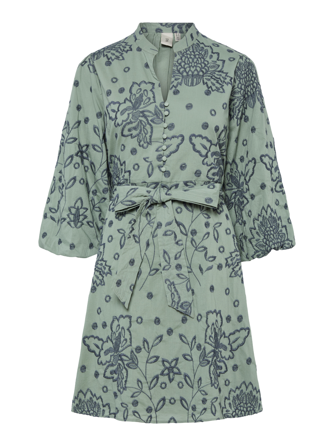 YASRIMIS 3/4 DRESS S. Mellomgrønn
