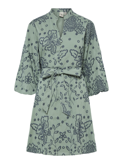 YASRIMIS 3/4 DRESS S. Mellomgrønn