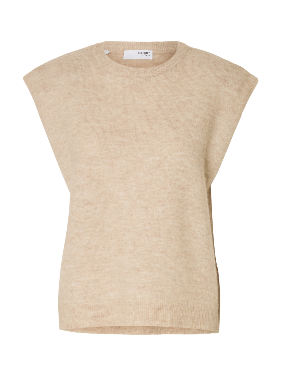 Slflulu Sl Knit Vest Lysegrå