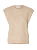Slflulu Sl Knit Vest Lysegrå