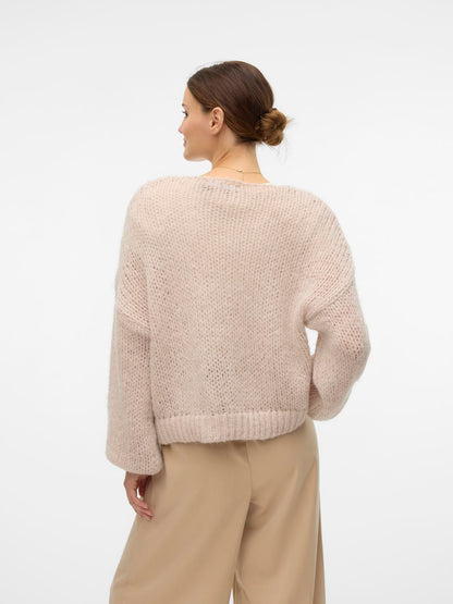 VMALOA LS BOW CARDIGAN GA EXP Lysegrå