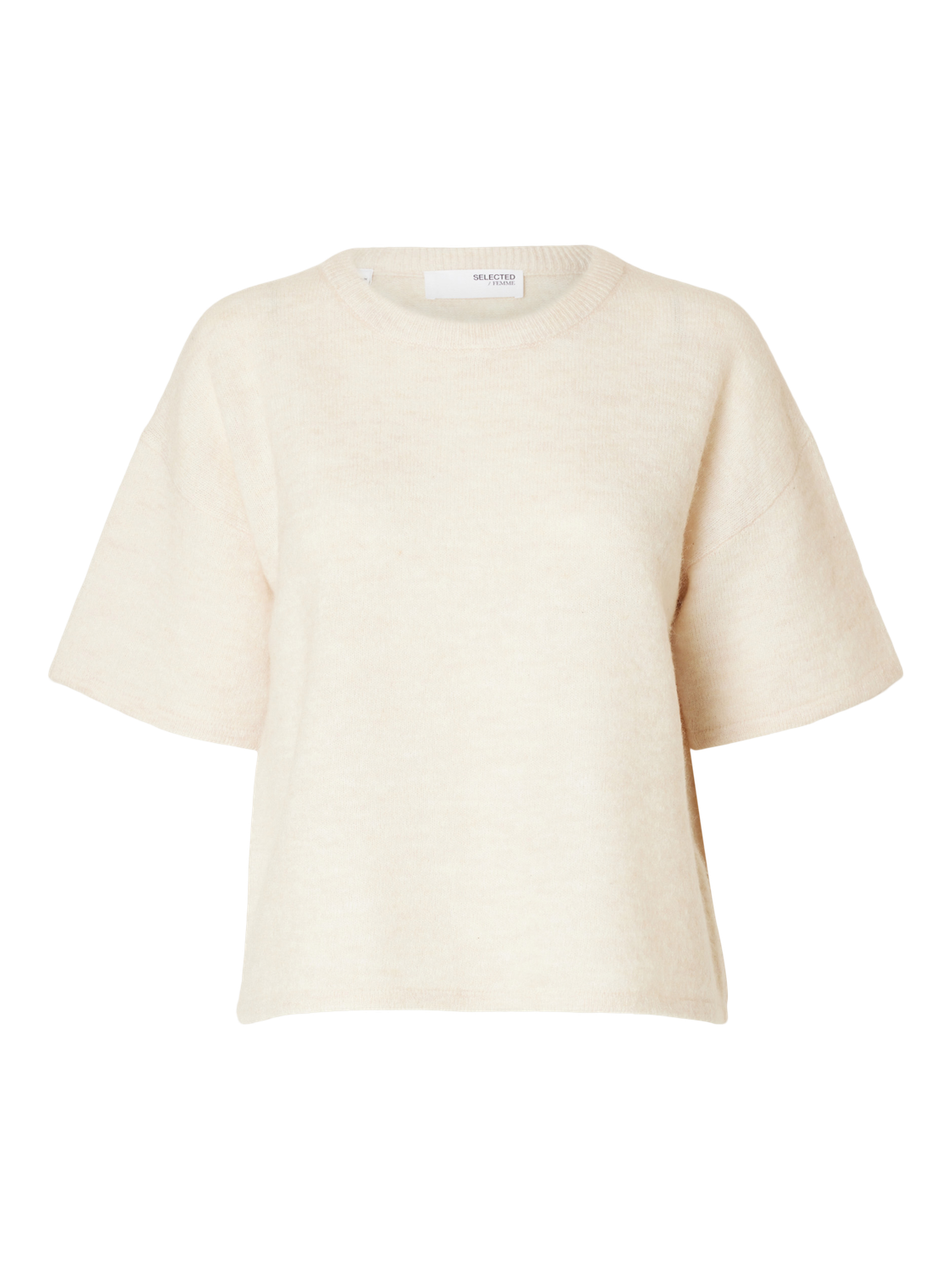 SLFMALINE-LILIANA 2/4 KNIT O-NECK NOOS Lysegrå