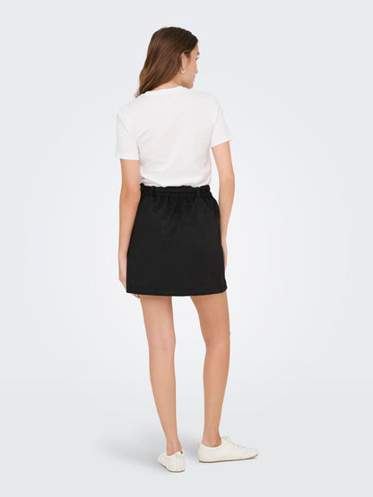 Onldiane Heidi Life Faux Suede Skirt Otw Sort
