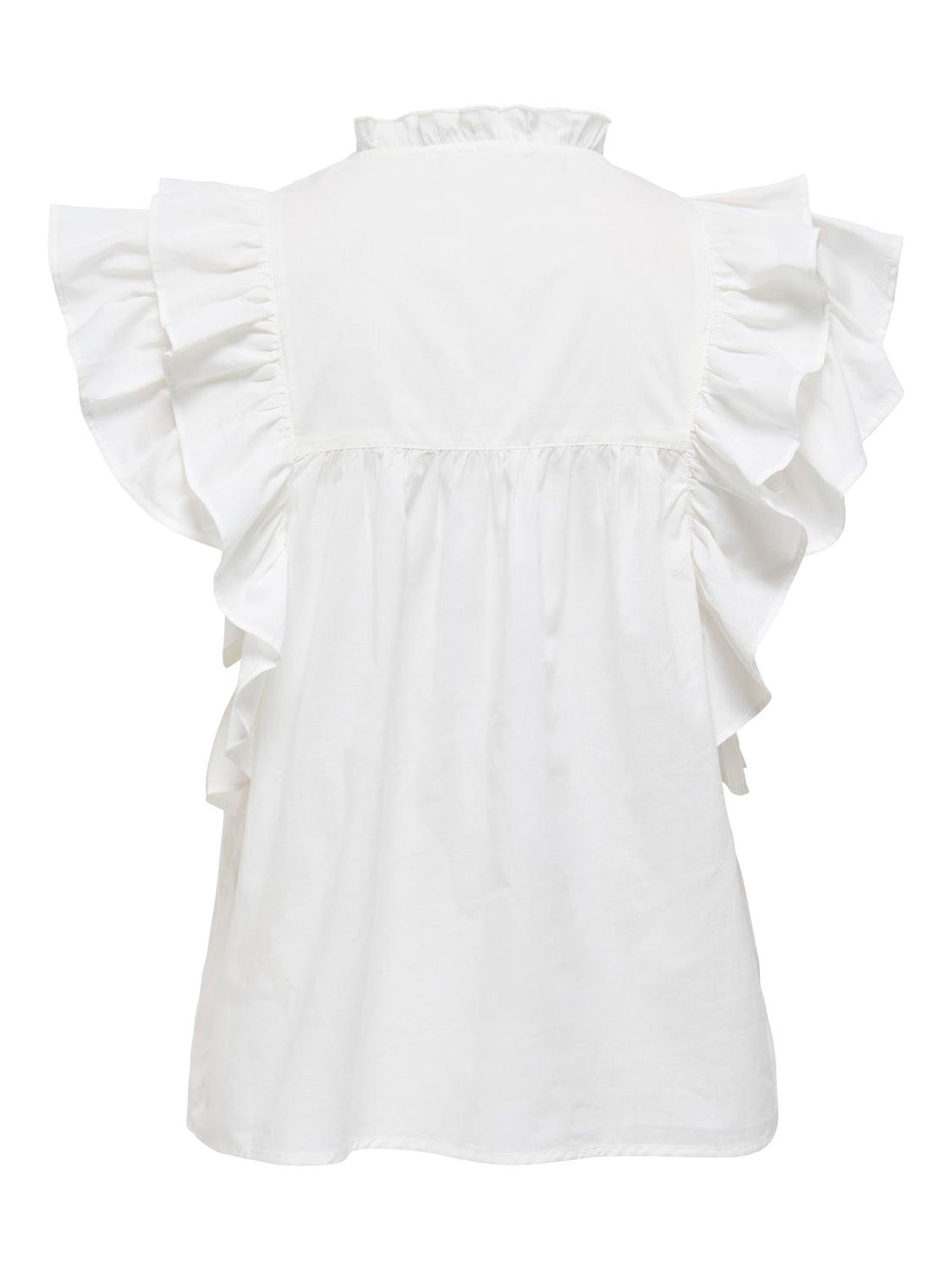 ONLSUNNY LIFE CAPSL FRILL TOP NOOS Hvit