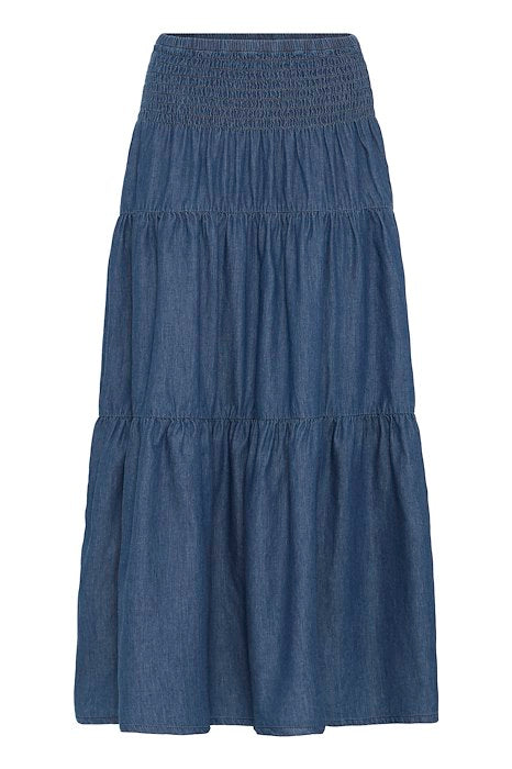 PZJILL SKIRT Dark Blue Denim