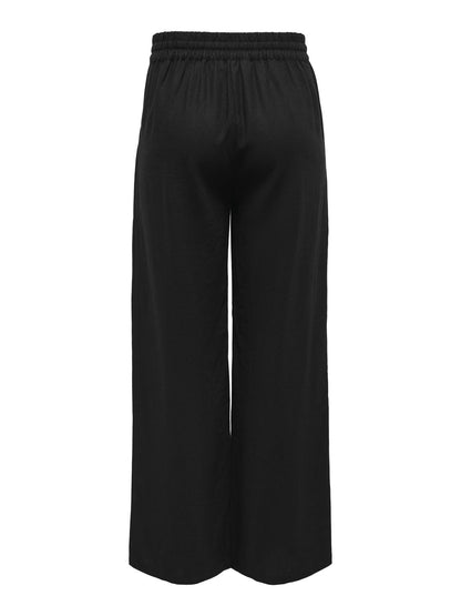 JDYSAY HW LINEN WIDE PANT WVN NOOS Sort