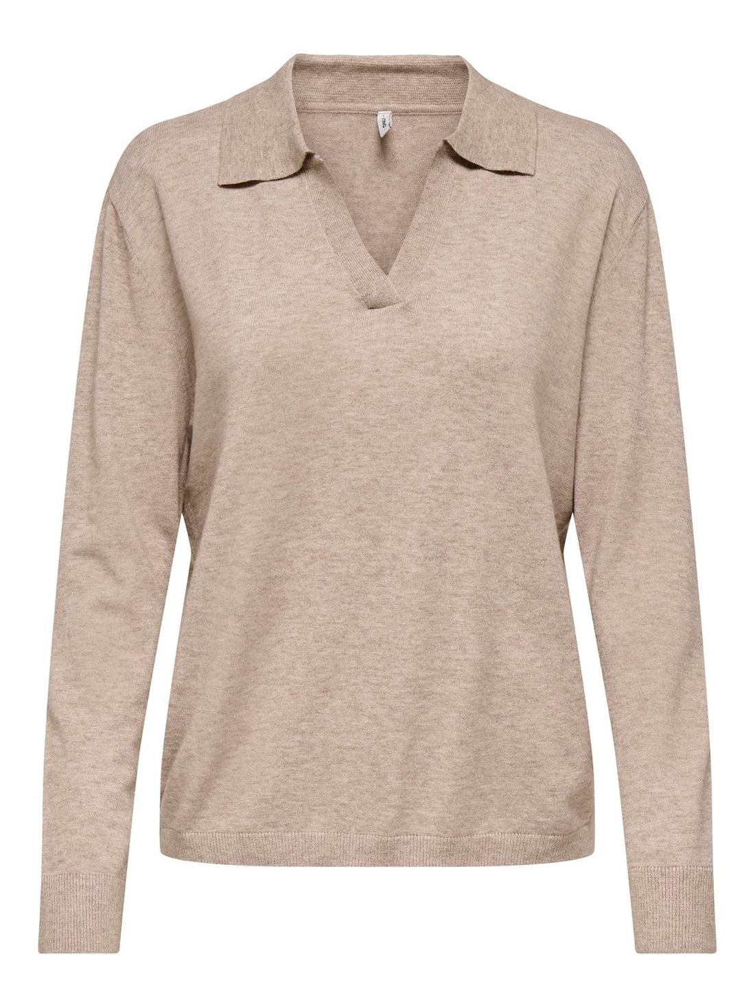 Onlibi Life Ls Polo Pullover Knt Nca Lysebrun