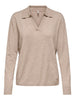 Onlibi Life Ls Polo Pullover Knt Nca Lysebrun