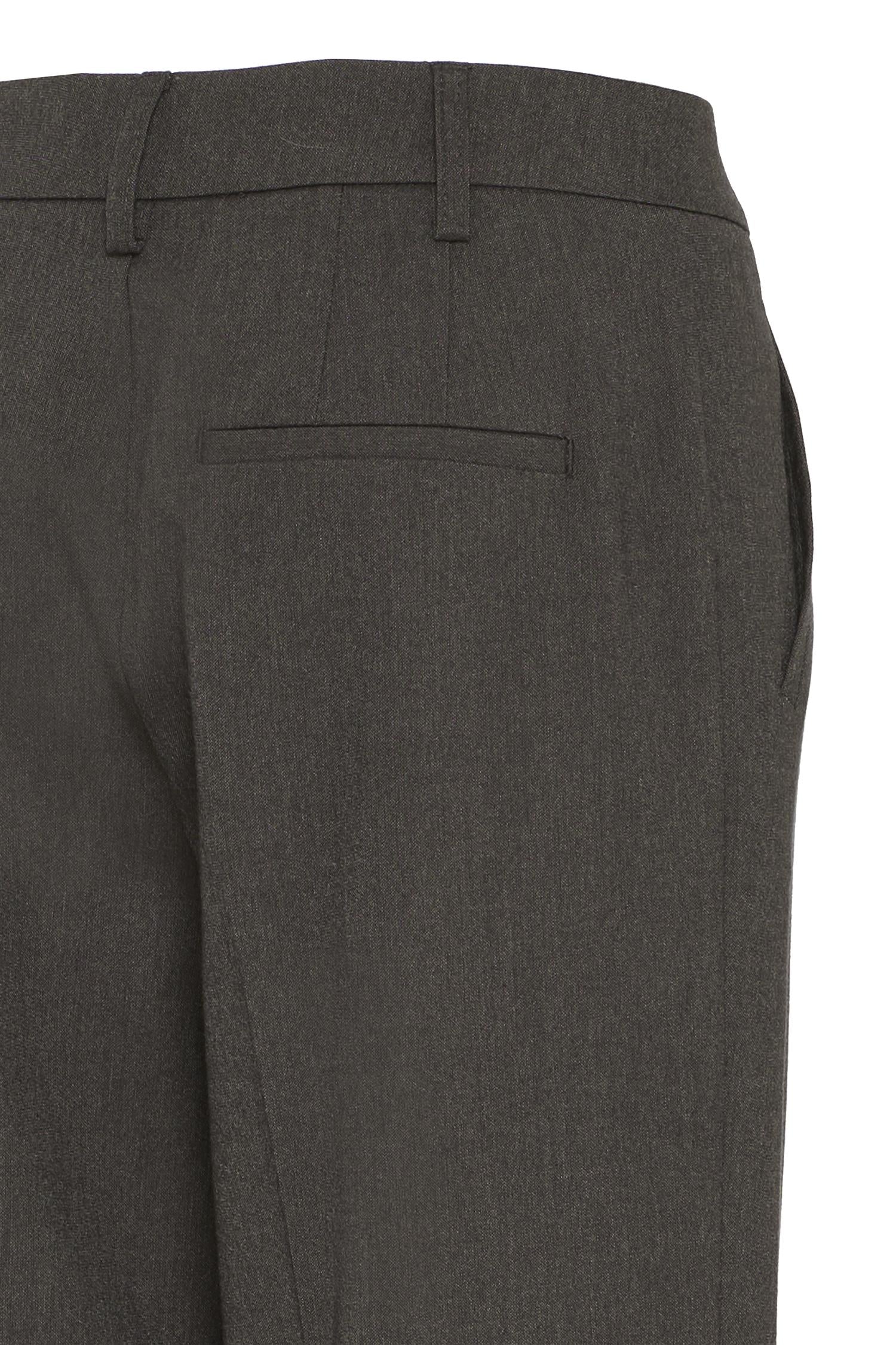 Pzbindy Melange Hw Pant Wide Leg Espresso Melange