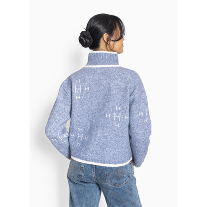Iben Zip Jacket Jeansblå