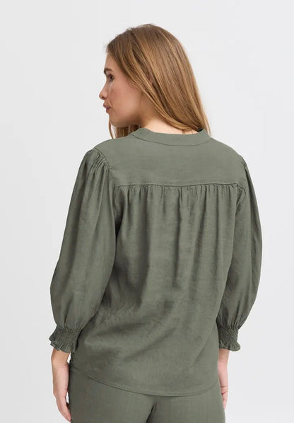 PZLUCA 3/4 sl.blouse Oliven