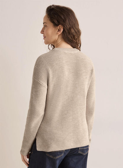 MOULINE RIB SWEATER Beige