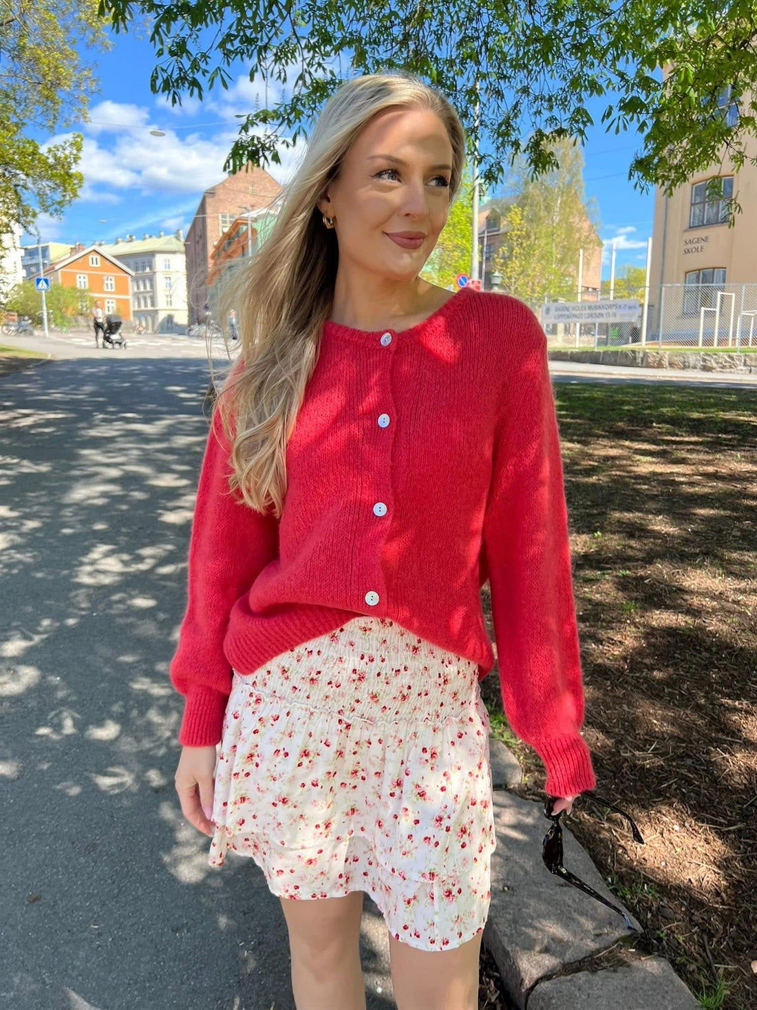 SBGLAZAR SKIRT Rød