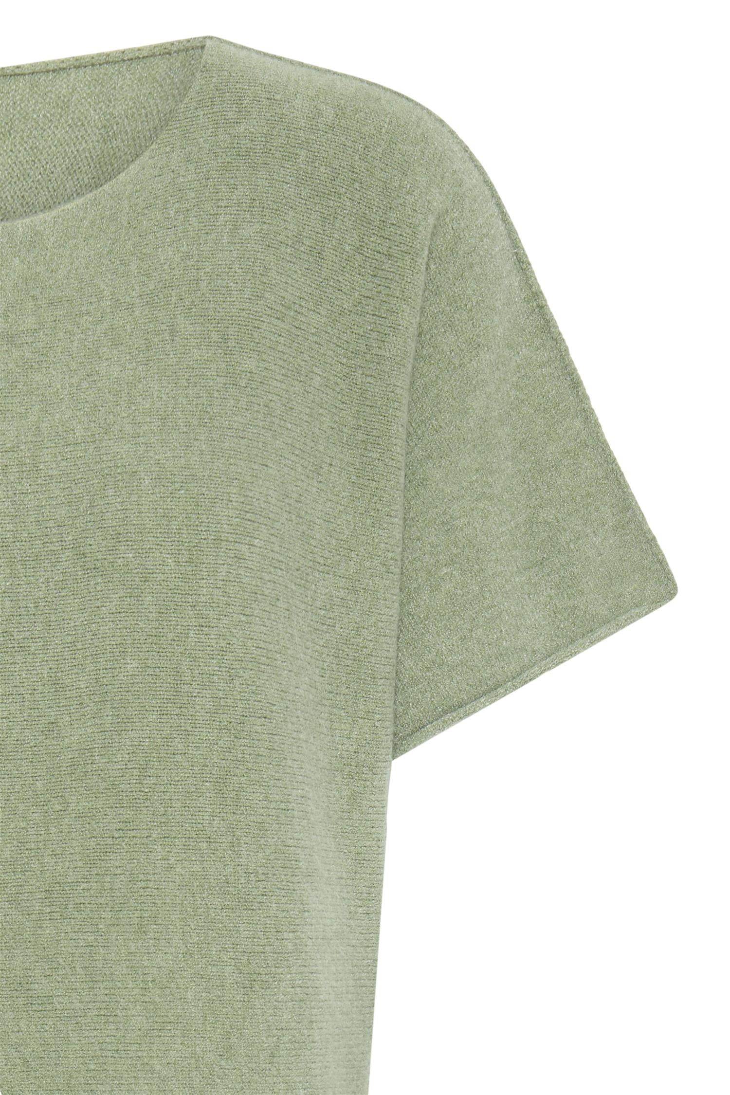 Sbinnova Half Sl Knit Blouse Comfrey