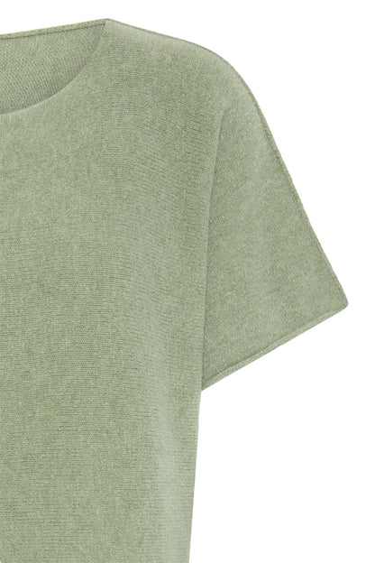 Sbinnova Half Sl Knit Blouse Comfrey