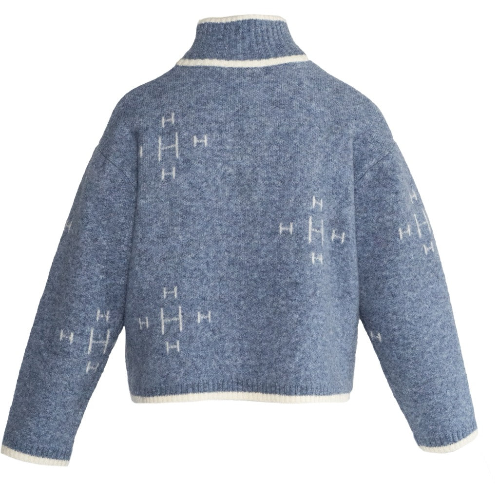 Iben Zip Jacket Jeansblå
