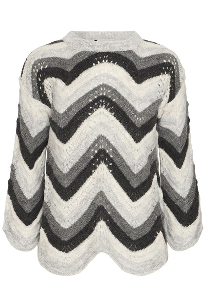 Sbbidiga Knit Blouse Grey Melange