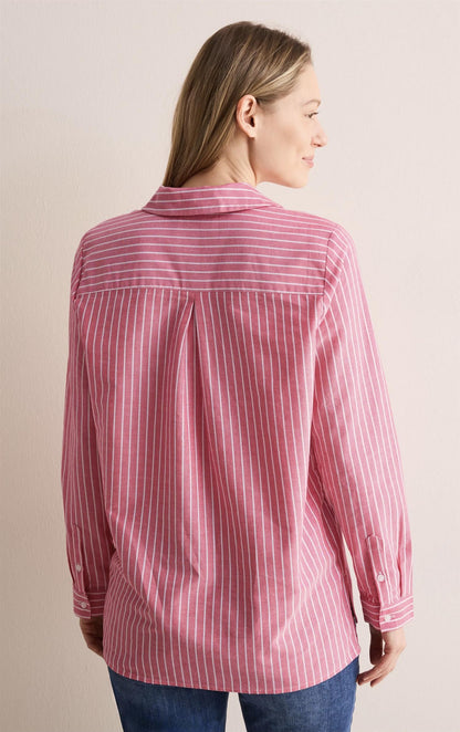 TOS BIG STRIPE OXFORD BLOUSE Rød