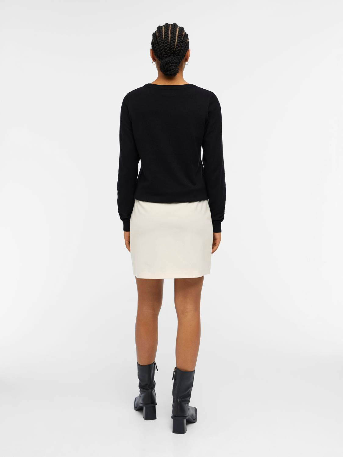 Objthess L/s O-Neck Knit Pullover Noos Sort