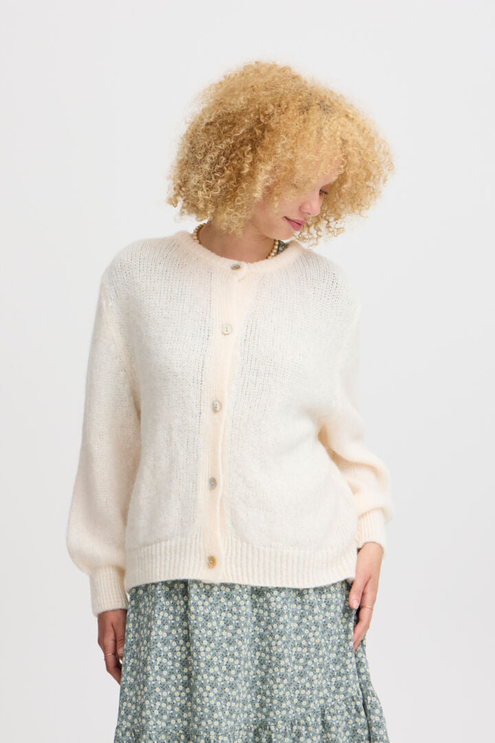 SBGULVIG KNIT CARDIGAN Hvit