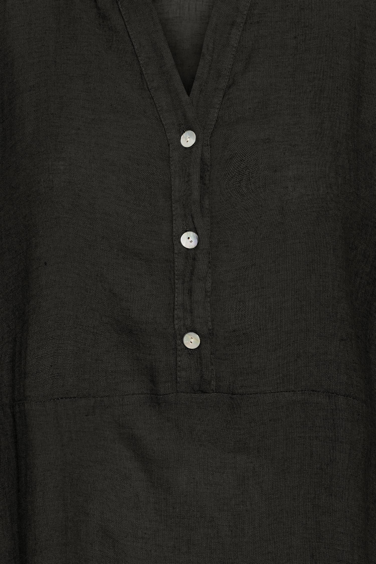 SBFONTANELLE PLACKET DRESS Jet Black