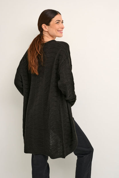 KAEMRIA  KNIT CARDIGAN Svart