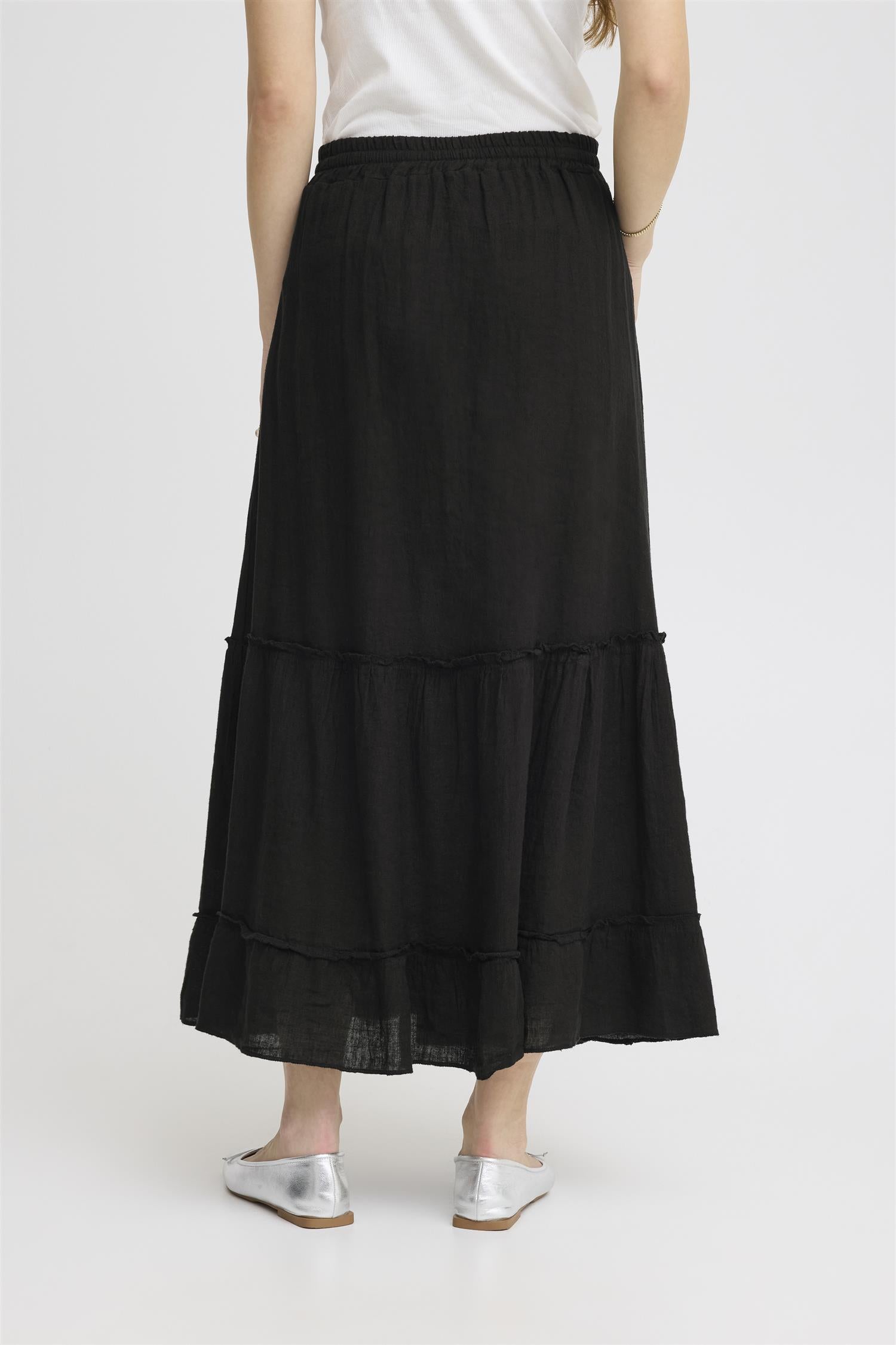 SBFONTANELLE linskjørt Jet Black