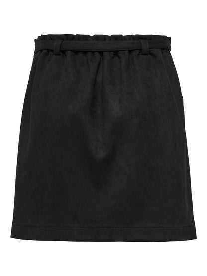 Onldiane Heidi Life Faux Suede Skirt Otw Sort